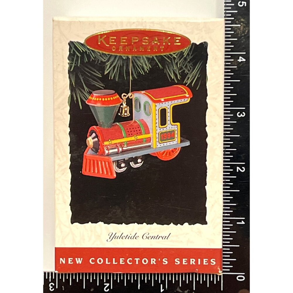 1994 HALLMARK KEEPSAKE ORNAMENT QX531-6 YULETIDE CENTRAL TRAIN TIN